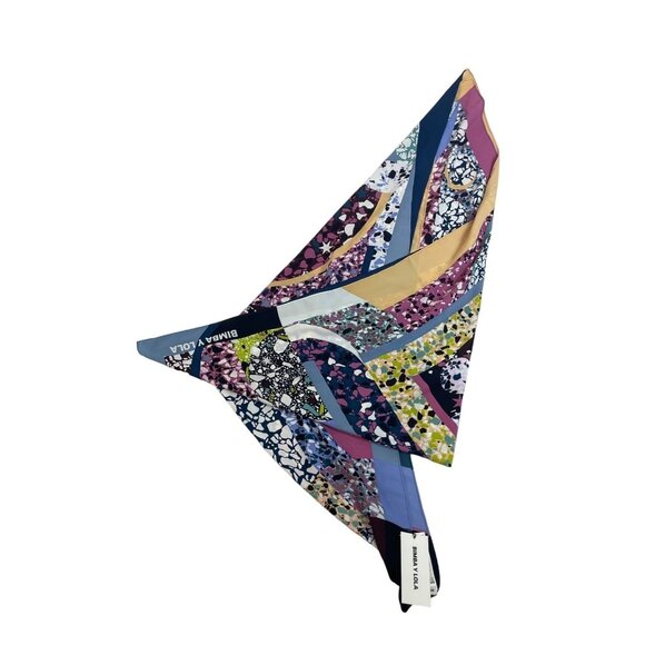 Bimba Y Lola Womens Multicolored Dotted Abstract Art Shawl Stole One Size New - Picture 1 of 5
